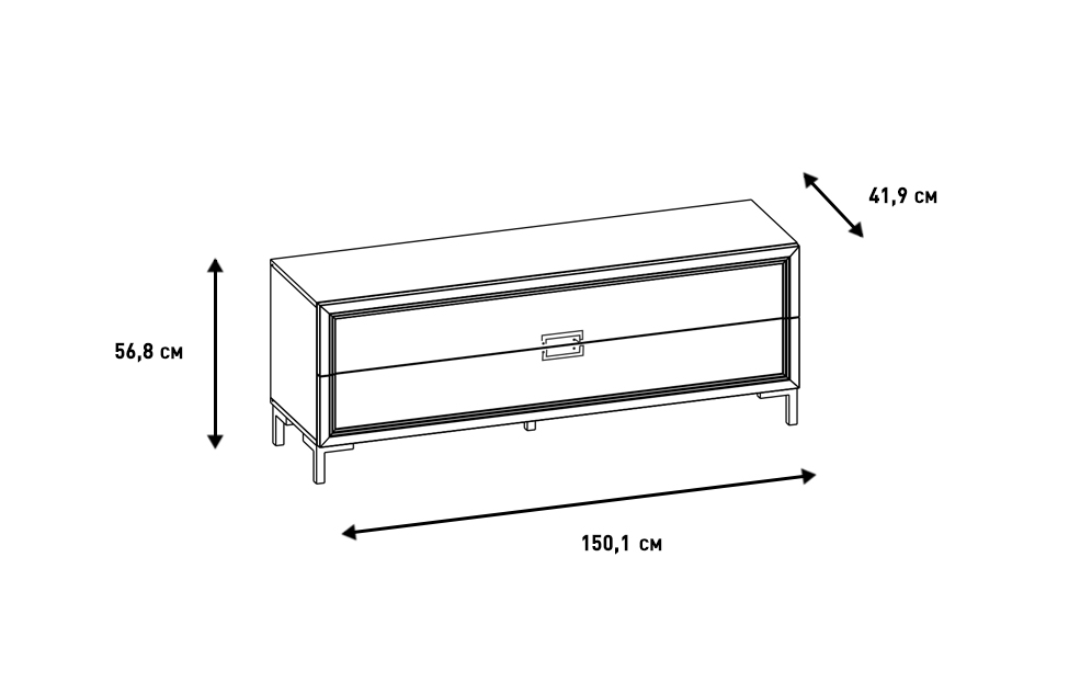 Тумбы под телевизор - изображение №8 "Тумба Дольче под телевизор с выдвижными ящиками"  на www.Angstrem-mebel.ru