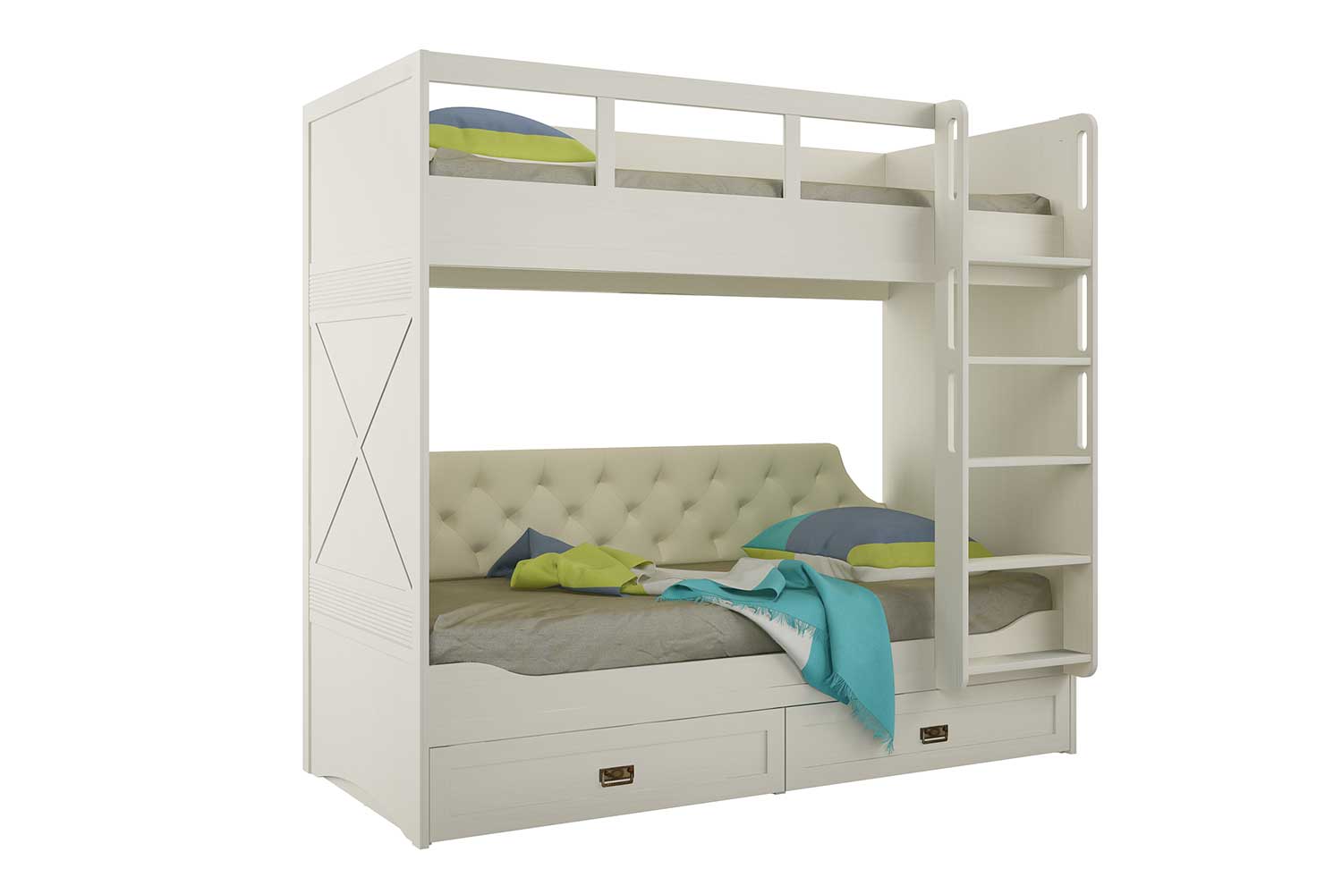 Детские кровати - изображение №8 "Кровать двухъярусная Кантри 90 х 200"  на www.Angstrem-mebel.ru