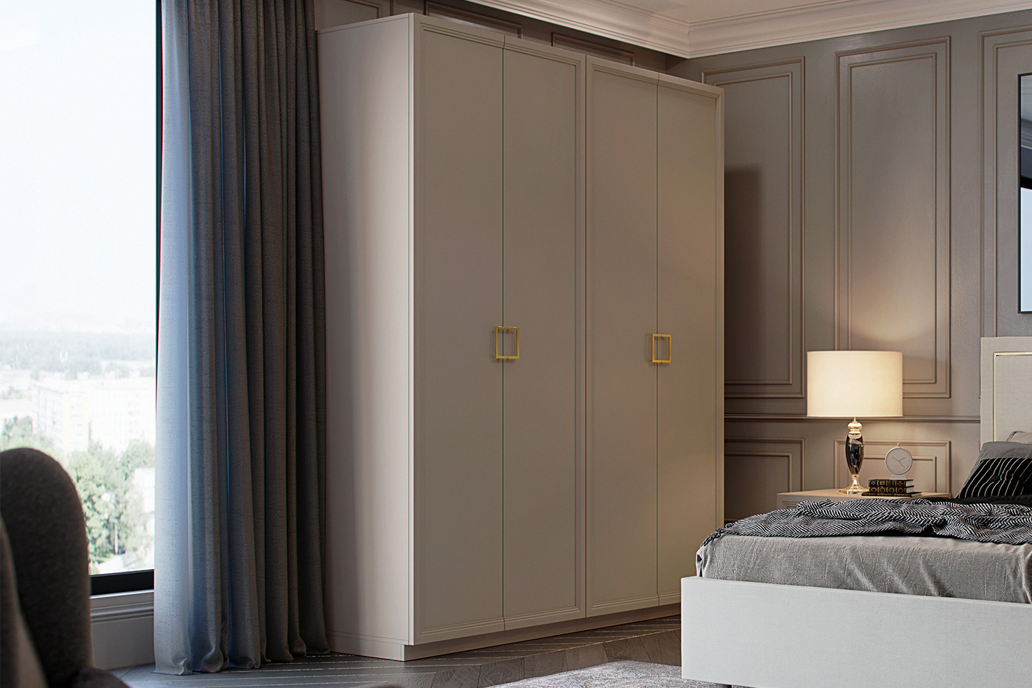 Шкафы платяные - изображение №4 "Шкаф Дольче со штангой и полкой"  на www.Angstrem-mebel.ru