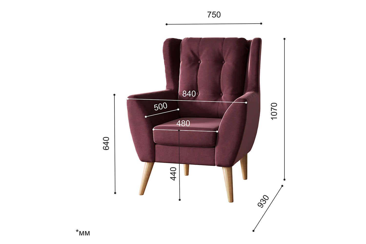Мягкие кресла - изображение №9 "Кресло Ладога, Д2"  на www.Angstrem-mebel.ru