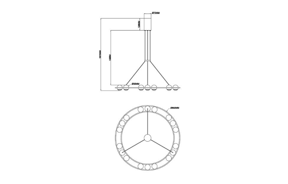 Люстры - изображение №5 "Подвесная люстра Sturm D650*H1500/1675 18*LED*4W"  на www.Angstrem-mebel.ru
