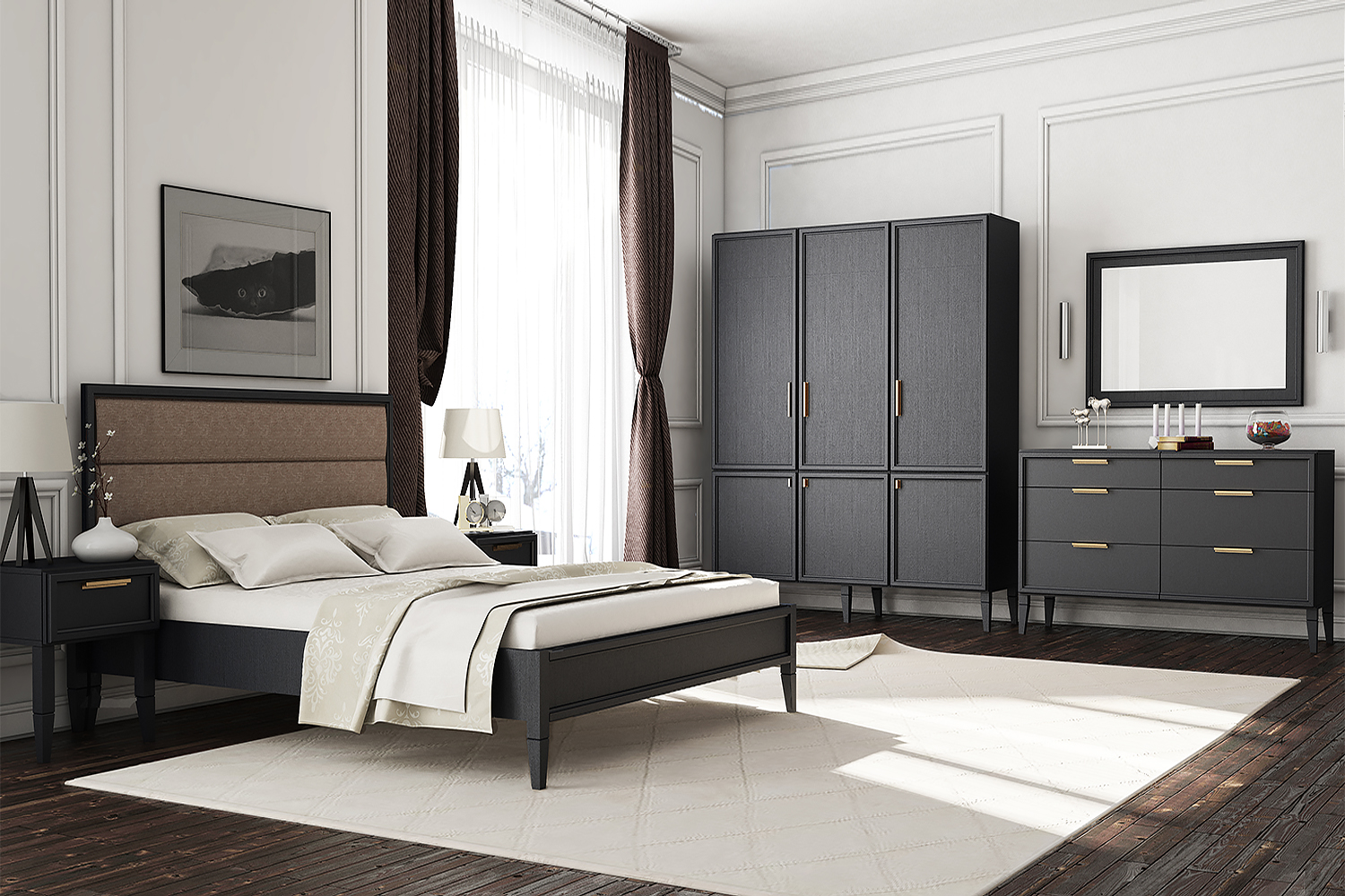 Двуспальные кровати - изображение №4 "Кровать Чарли 160 х 200"  на www.Angstrem-mebel.ru