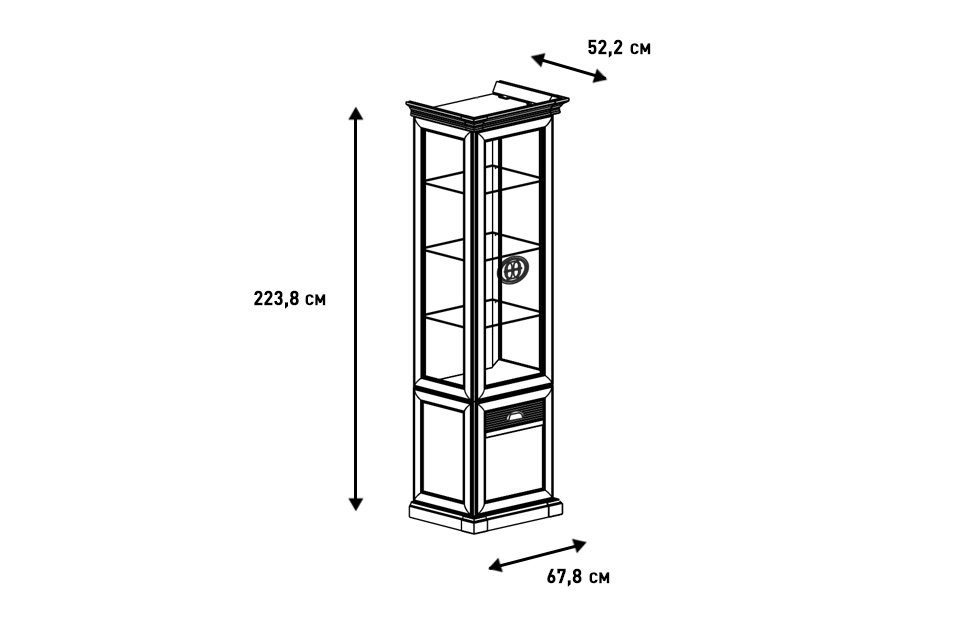 Шкафы-витрины - изображение №11 "Шкаф Изотта"  на www.Angstrem-mebel.ru