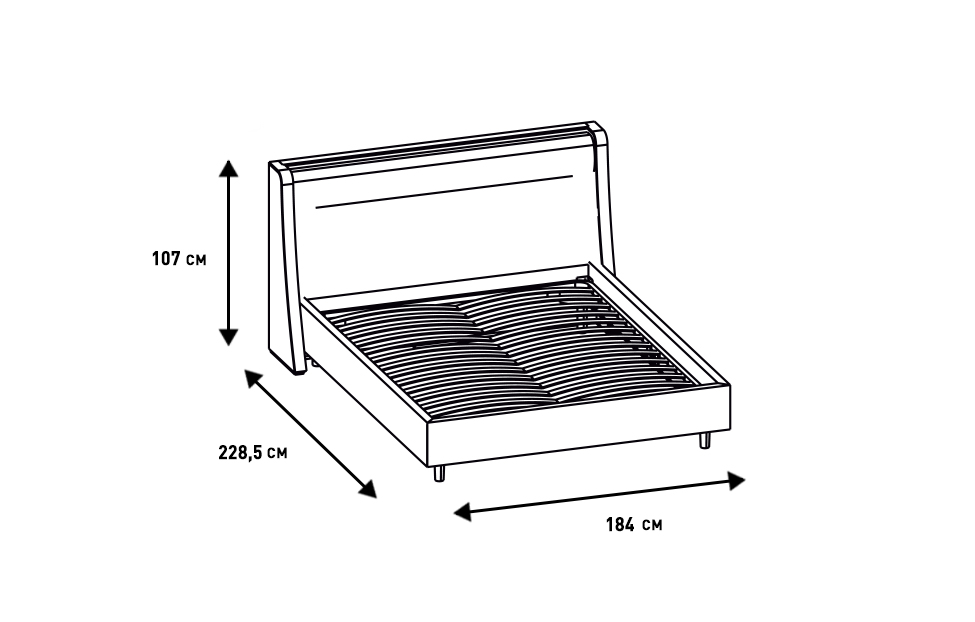 Двуспальные кровати - изображение №8 "Кровать Олеандра 160 х 200"  на www.Angstrem-mebel.ru