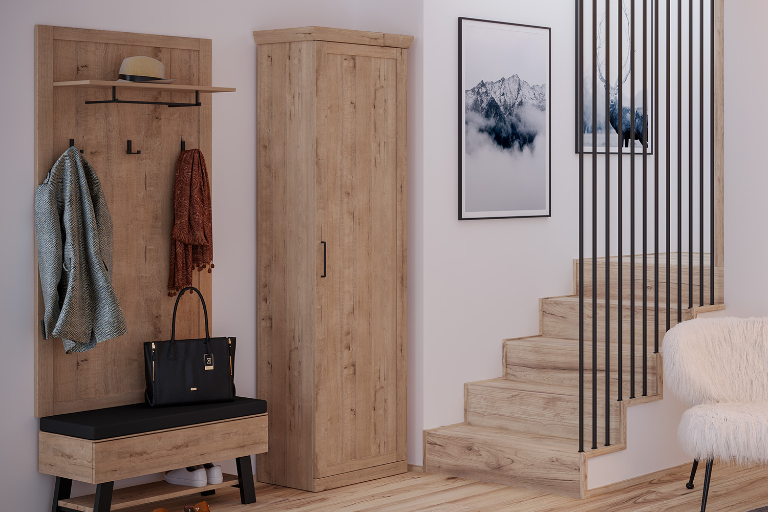 Шкафы-пеналы - изображение №3 "Шкаф Магнум для одежды"  на www.Angstrem-mebel.ru