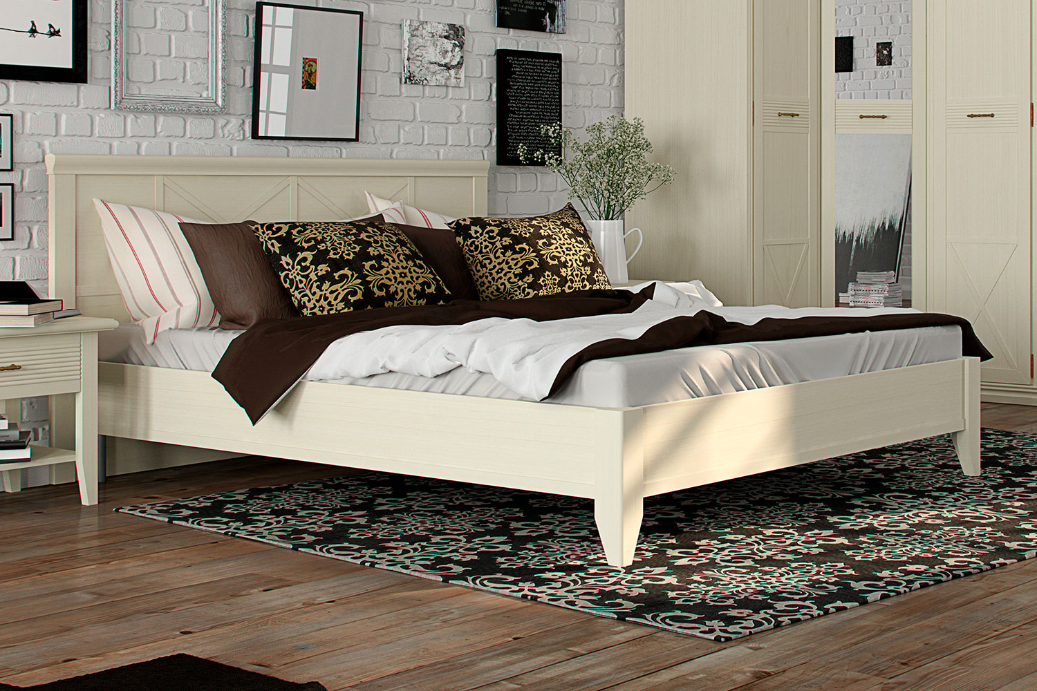 Двуспальные кровати - изображение №7 "Кровать Кантри 160 х 200 см"  на www.Angstrem-mebel.ru