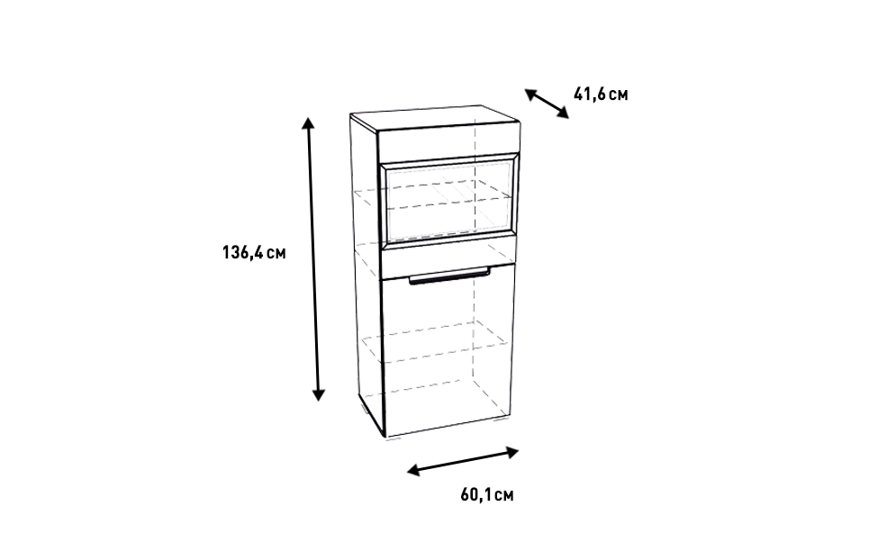 Распашные шкафы - изображение №6 "Шкаф Анри АН-260.02 Швейцарский вяз"  на www.Angstrem-mebel.ru