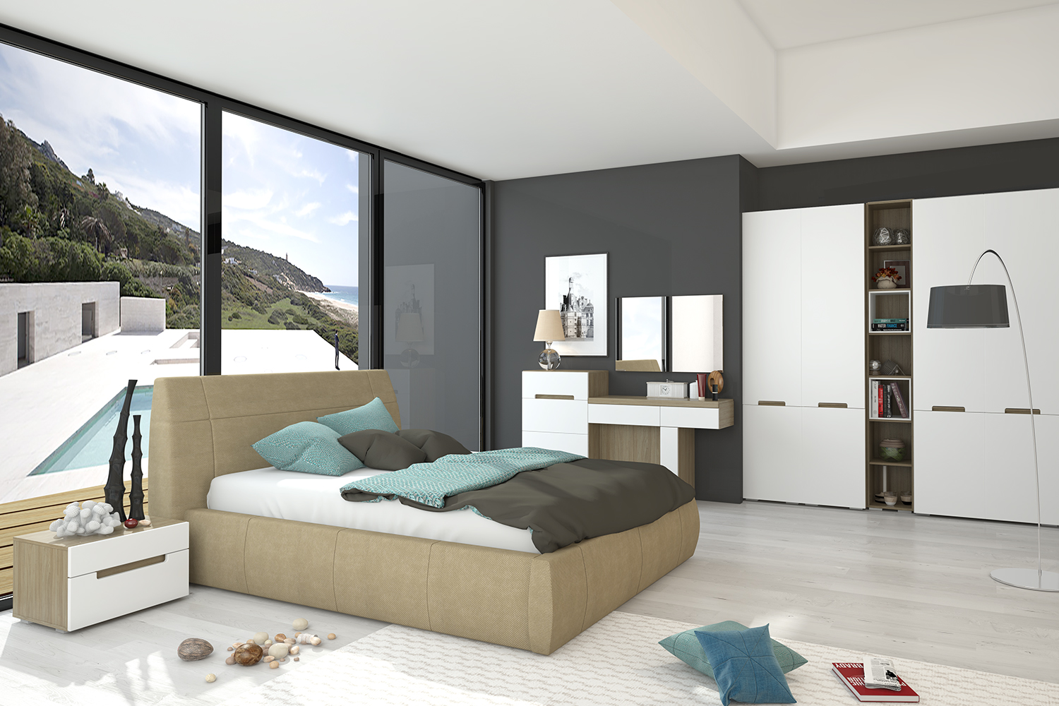 Стеллажи - изображение №4 "Стеллаж Анри с полками"  на www.Angstrem-mebel.ru