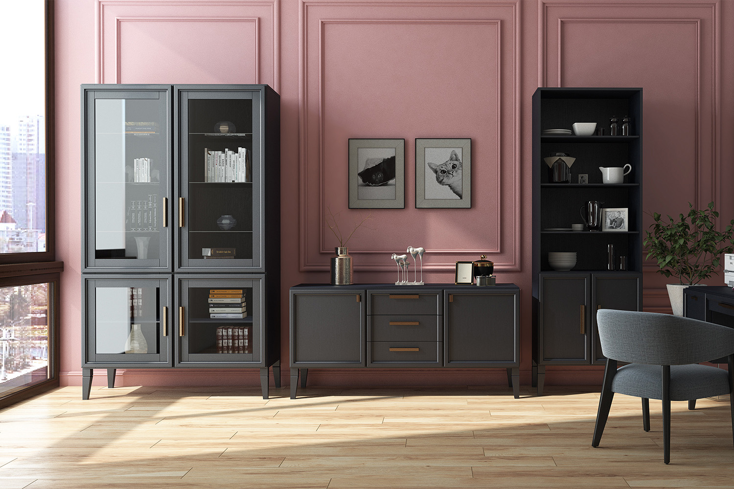 Тумбы под телевизор - изображение №4 "Тумба Чарли B3D2 ВМФ-1510"  на www.Angstrem-mebel.ru