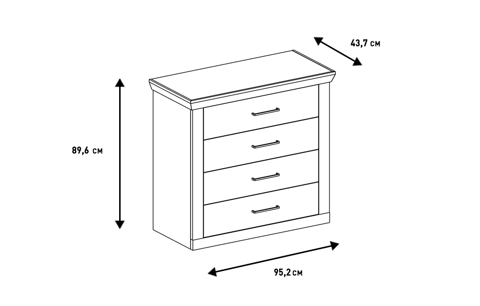 Комоды - изображение №7 "Комод Магнум с выдвижными ящиками"  на www.Angstrem-mebel.ru