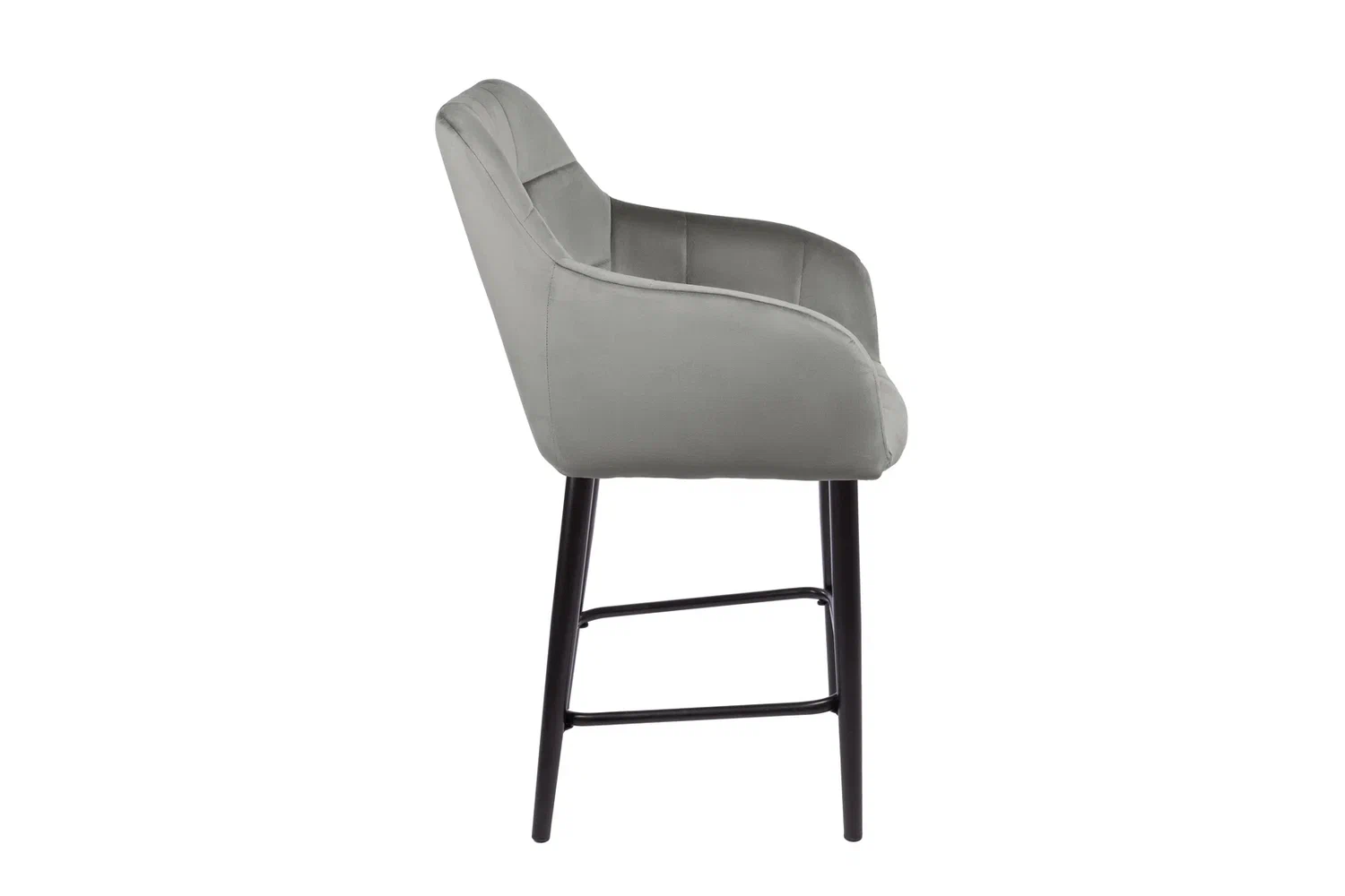 Стулья - изображение №4 "Стул полубарный Отэм серый / опоры черные"  на www.Angstrem-mebel.ru