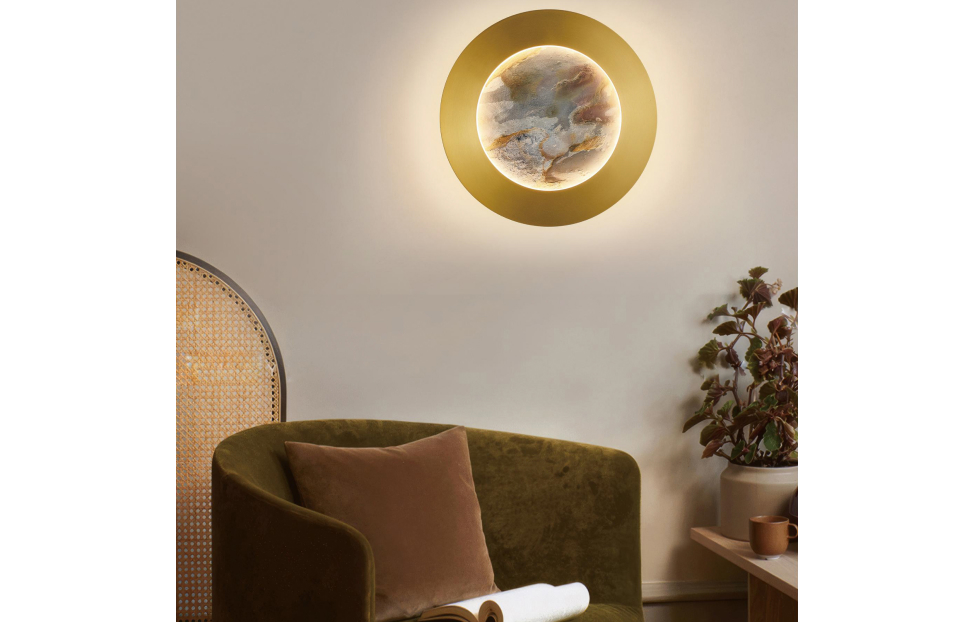 Бра - изображение №5 "Настенный светильник Lago (золото) D50*W300*H300 LED*24W"  на www.Angstrem-mebel.ru