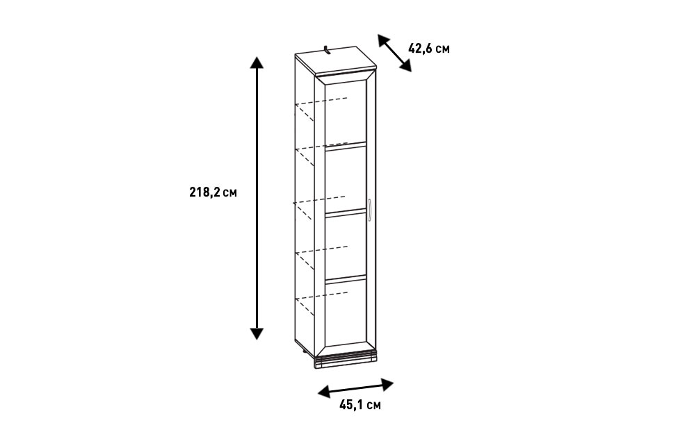 Шкафы-пеналы - изображение №5 "Шкаф Адажио"  на www.Angstrem-mebel.ru