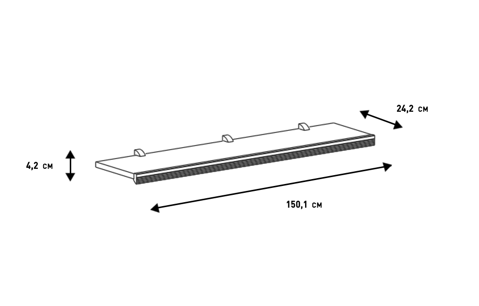 Полки - изображение №5 "Полка Кантри"  на www.Angstrem-mebel.ru