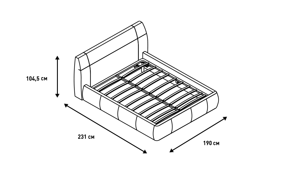 Двуспальные кровати - изображение №14 "Мягкая кровать Анри 160 х 200"  на www.Angstrem-mebel.ru