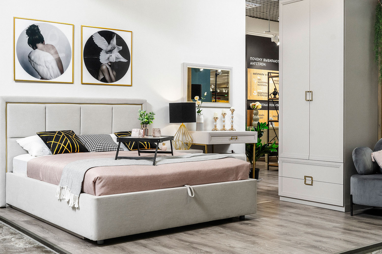 Комбинированные шкафы - изображение №6 "Шкаф Дольче с полкой, штангой и 2-мя выдвижными ящиками"  на www.Angstrem-mebel.ru