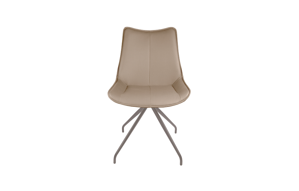 Кухонные стулья - изображение №3 "Стул Барса поворотный иск.кожа бежевый / опоры капучино"  на www.Angstrem-mebel.ru