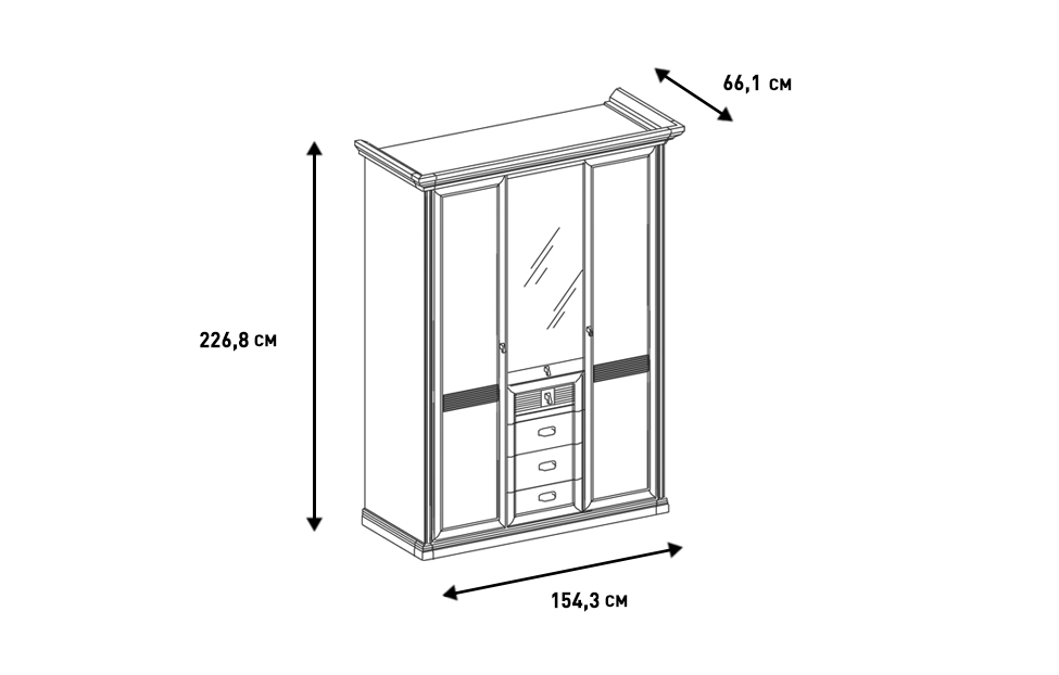 Комбинированные шкафы - изображение №6 "Шкаф Изотта"  на www.Angstrem-mebel.ru