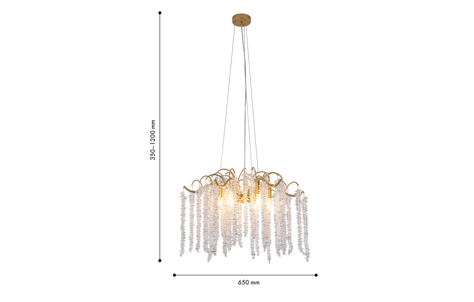 Люстры - изображение №6 "Подвесная люстра Liana D650*H350/1200 6*E14*60W"  на www.Angstrem-mebel.ru