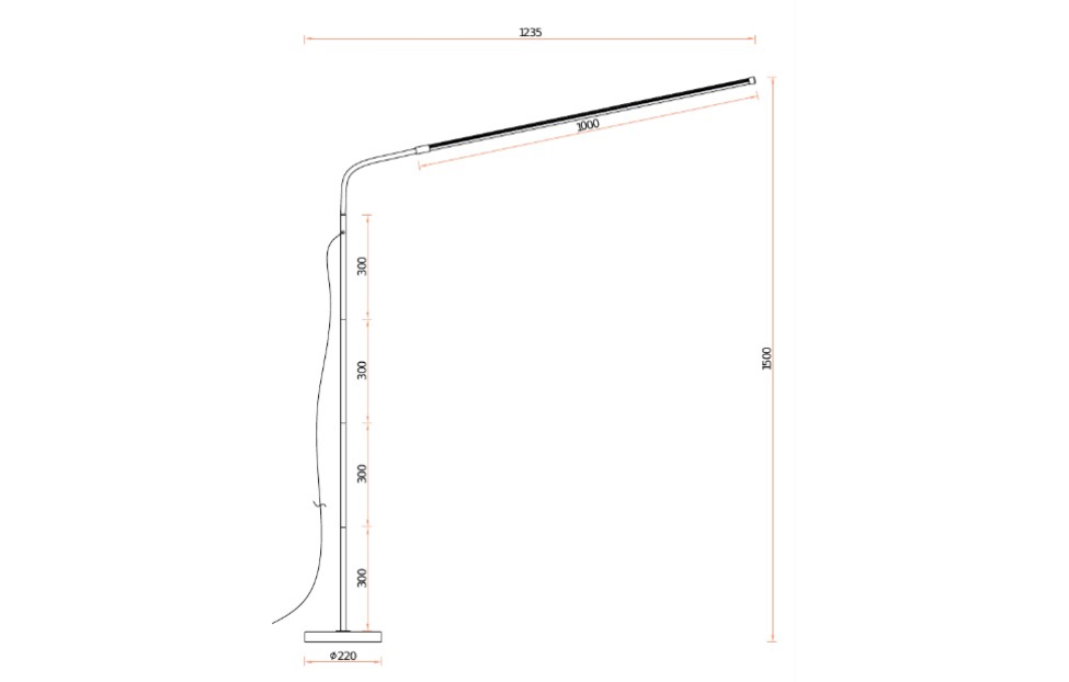 Торшеры - изображение №6 "Торшер Mild L1235*W220*H1350/2000 LED*20W"  на www.Angstrem-mebel.ru