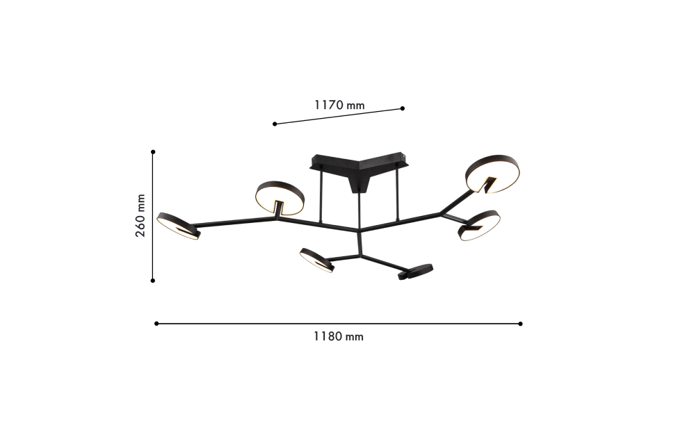 Люстры - изображение №3 "Потолочная люстра Paritet L1180*W1170*H260 6*LED*12W"  на www.Angstrem-mebel.ru