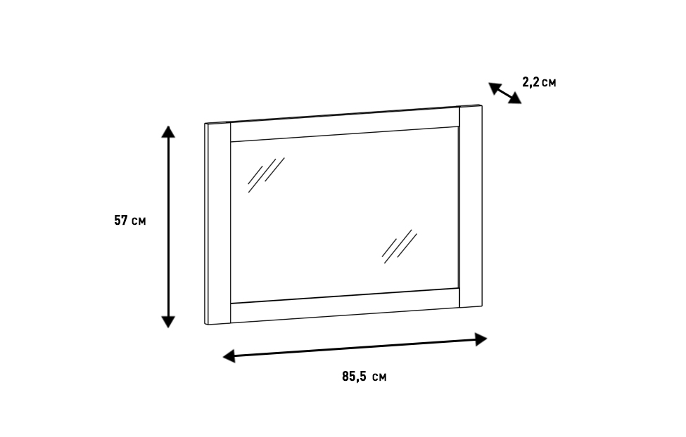 Зеркала - изображение №9 "Зеркало настенное Магнум"  на www.Angstrem-mebel.ru
