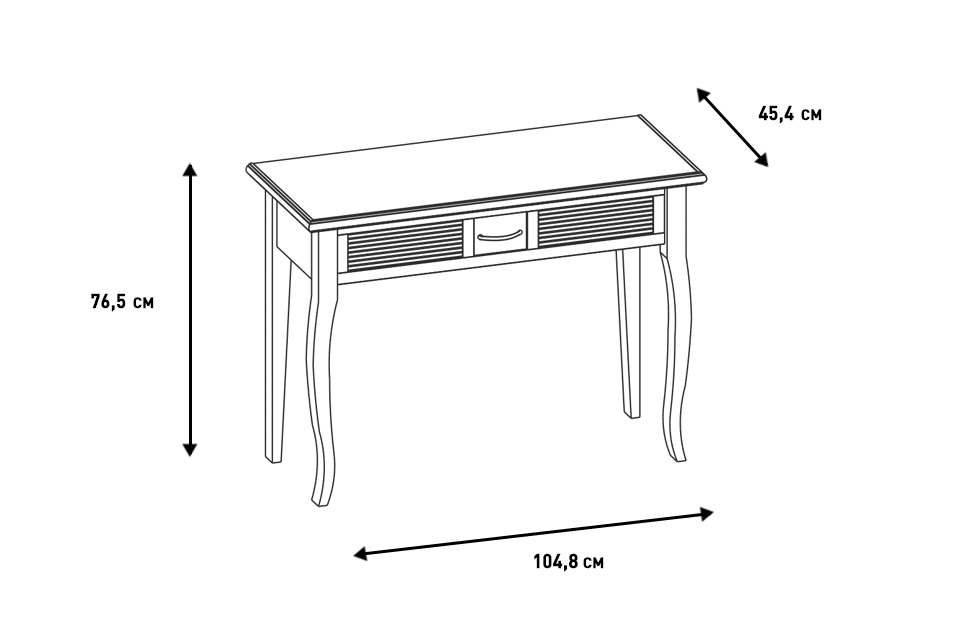 Туалетные столы - изображение №8 "Туалетный стол Изотта с выдвижным ящиком"  на www.Angstrem-mebel.ru