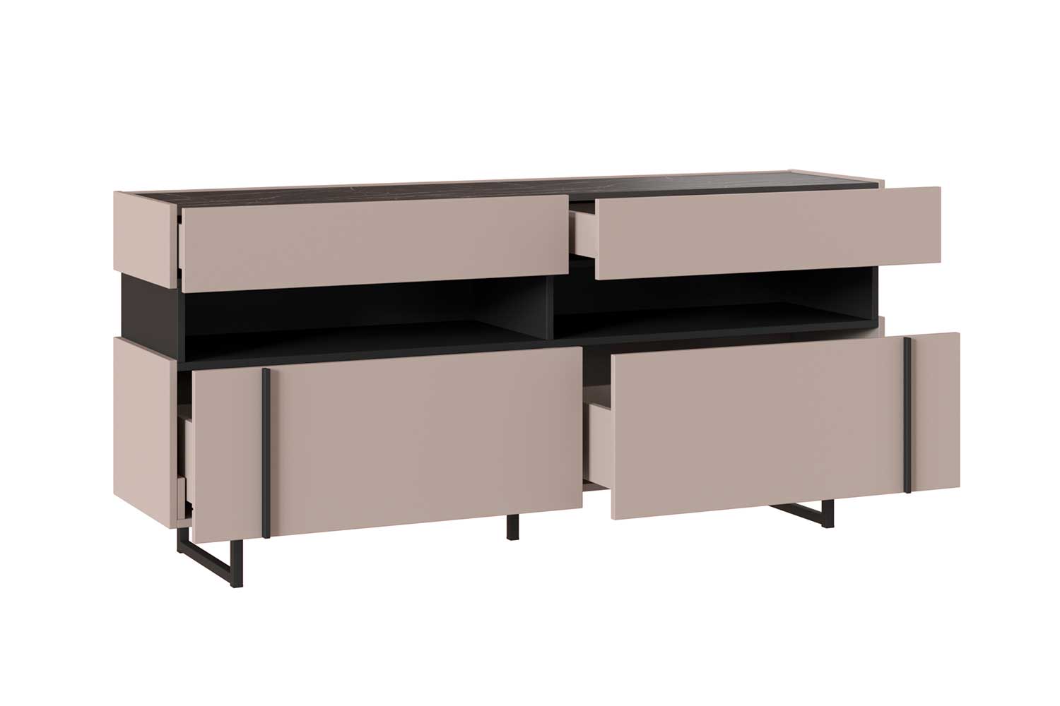 Тумбы под телевизор - изображение №4 "Тумба Милагро под телевизор с выдвижными ящиками"  на www.Angstrem-mebel.ru