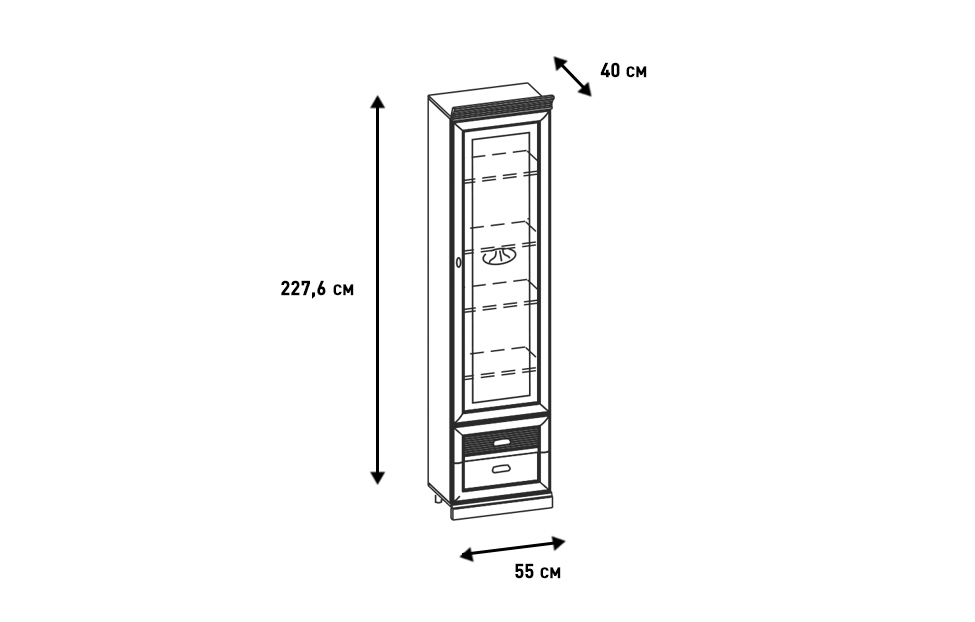 Книжные шкафы - изображение №6 "Шкаф Изотта"  на www.Angstrem-mebel.ru