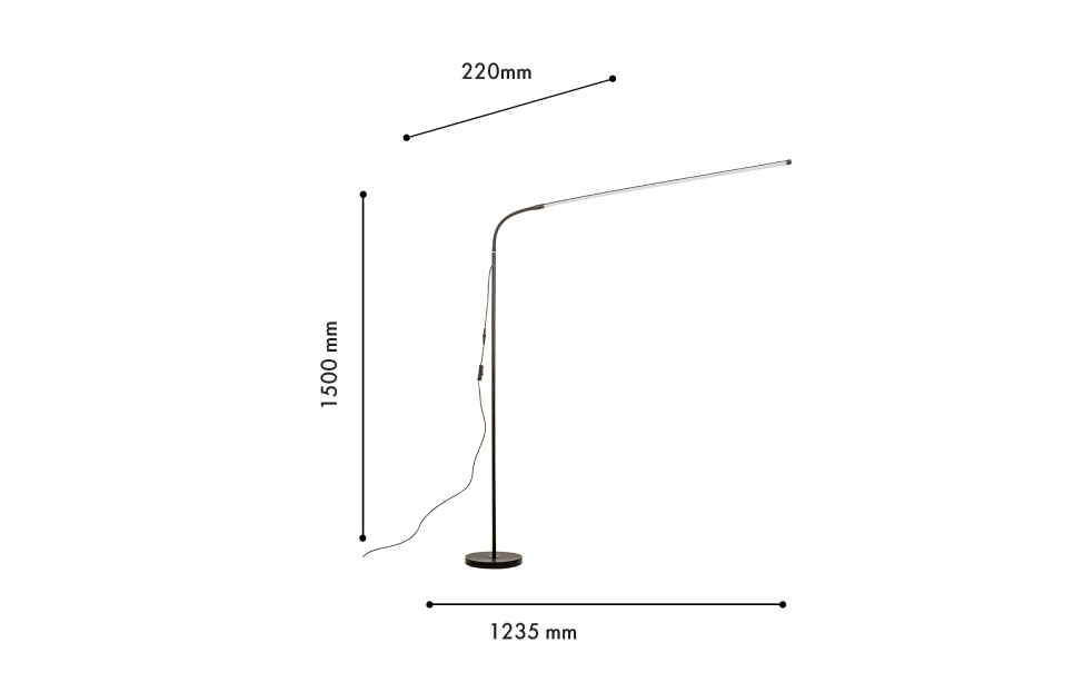 Торшеры - изображение №3 "Торшер Mild L1235*W220*H1350/2000 LED*20W"  на www.Angstrem-mebel.ru