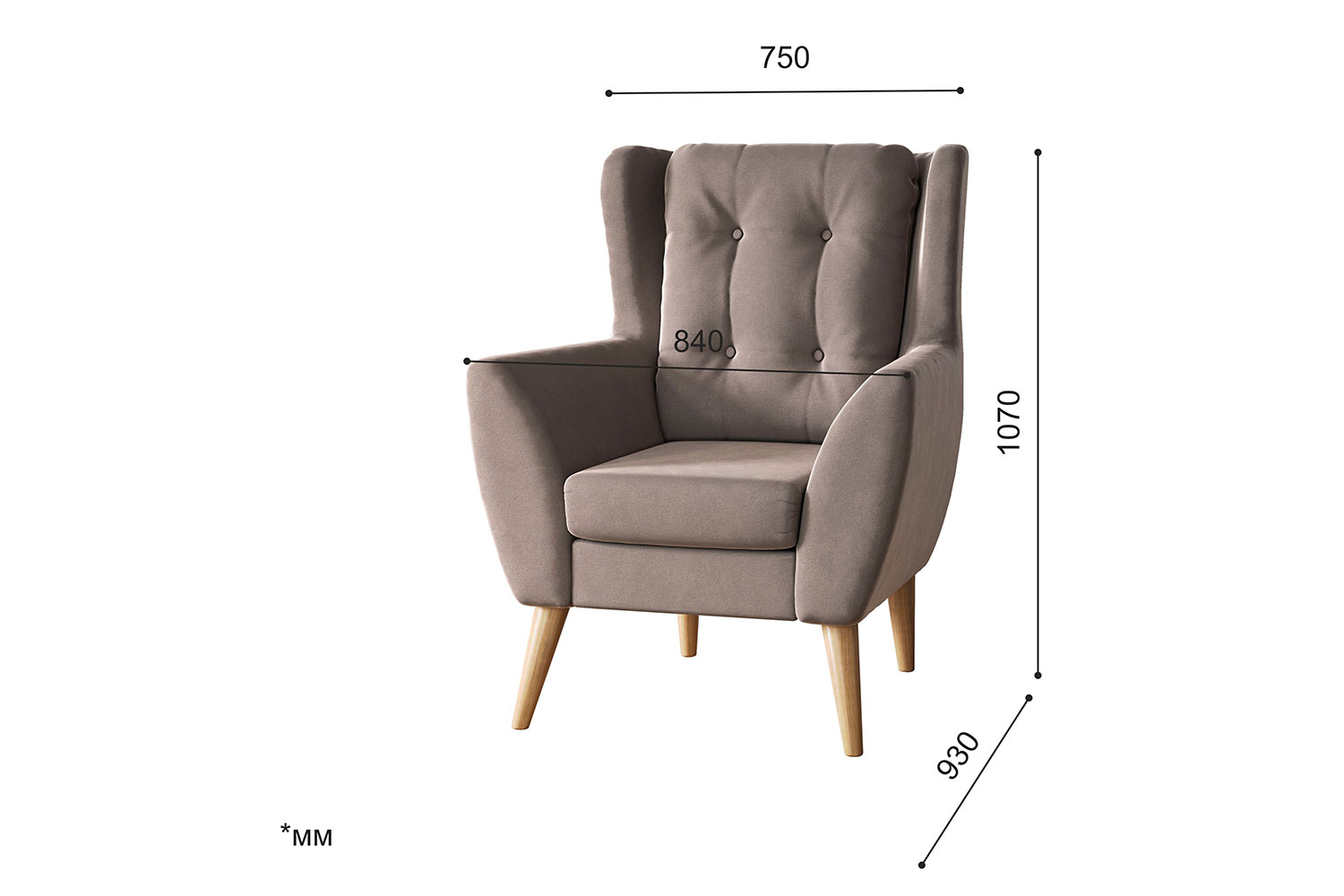 Мягкие кресла - изображение №9 "Кресло Ладога, Д4"  на www.Angstrem-mebel.ru