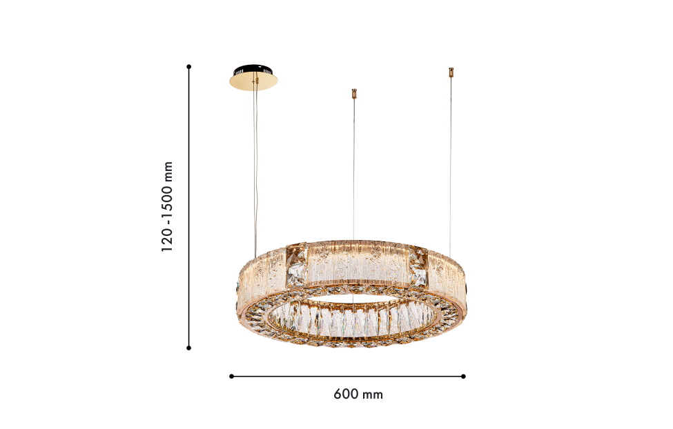 Люстры - изображение №4 "Подвесная люстра Templum D600*H120/1500 LED*60W"  на www.Angstrem-mebel.ru