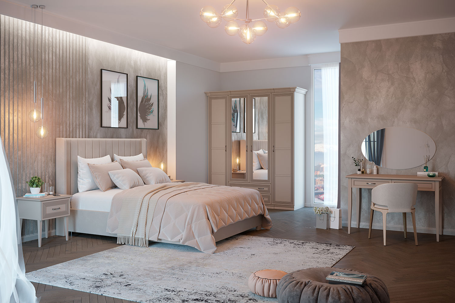 Туалетные столы - изображение №5 "Туалетный стол Адажио с выдвижными ящиками"  на www.Angstrem-mebel.ru