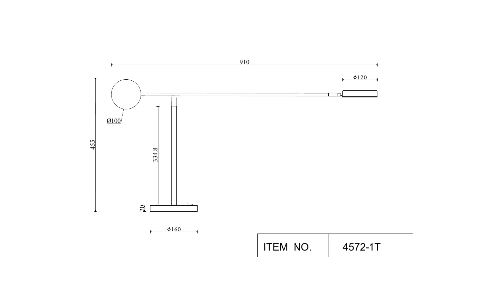 Настольные светильники - изображение №7 "Настольная лампа Vorago L910*W160*H445 LED*7W"  на www.Angstrem-mebel.ru