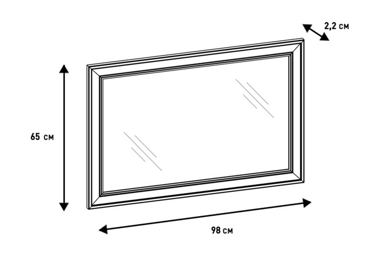 Зеркала - изображение №6 "Зеркало Онтарио"  на www.Angstrem-mebel.ru