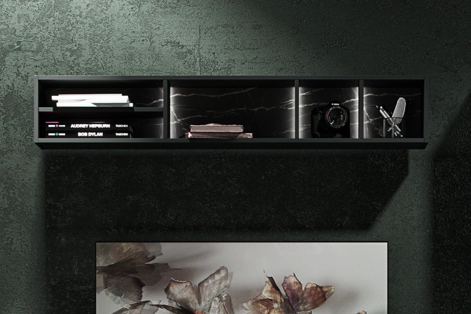 Полки - изображение №3 "Полка навесная Милагро"  на www.Angstrem-mebel.ru