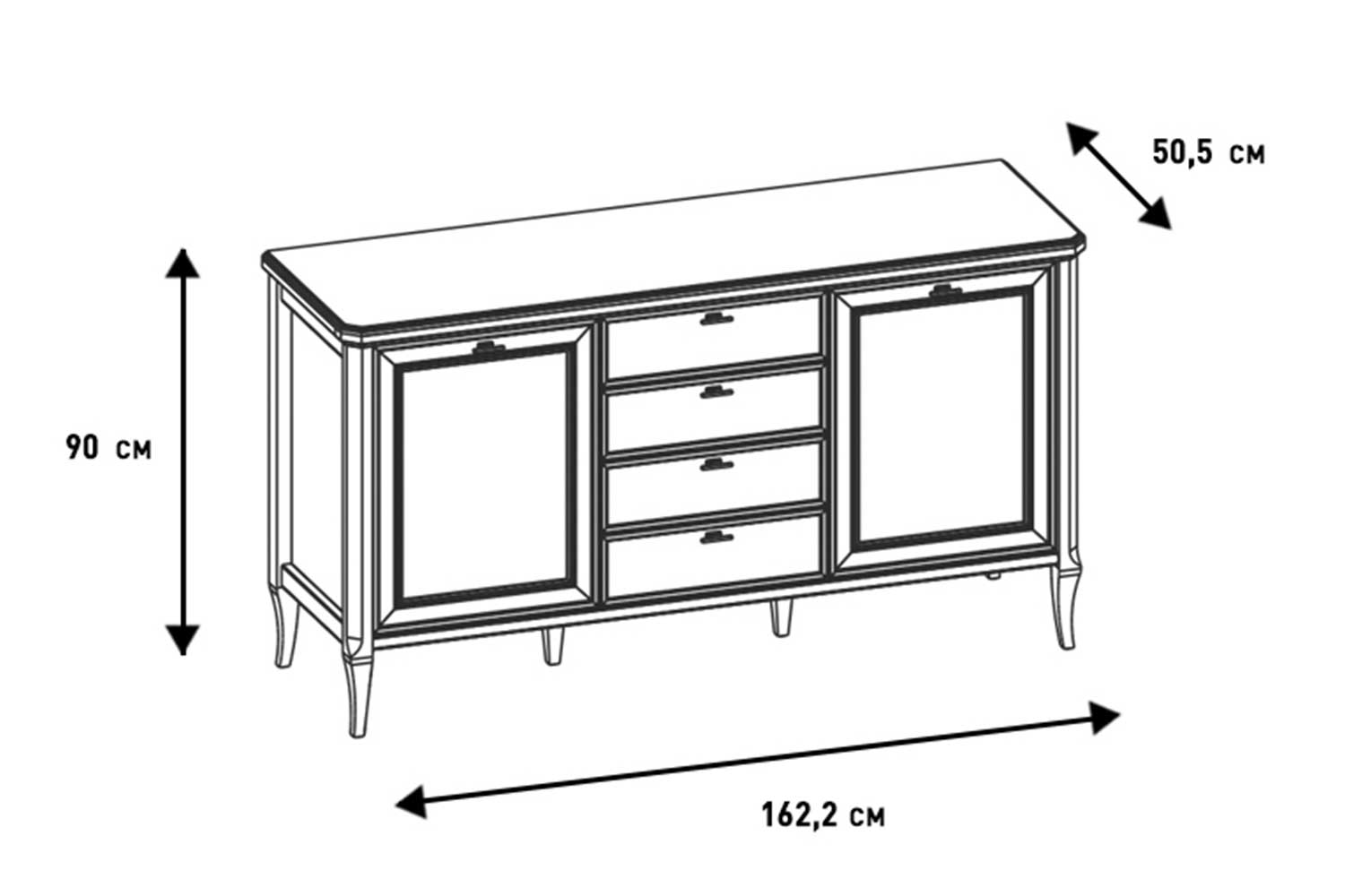 Комоды - изображение №6 "Комод Онтарио под телевизор"  на www.Angstrem-mebel.ru
