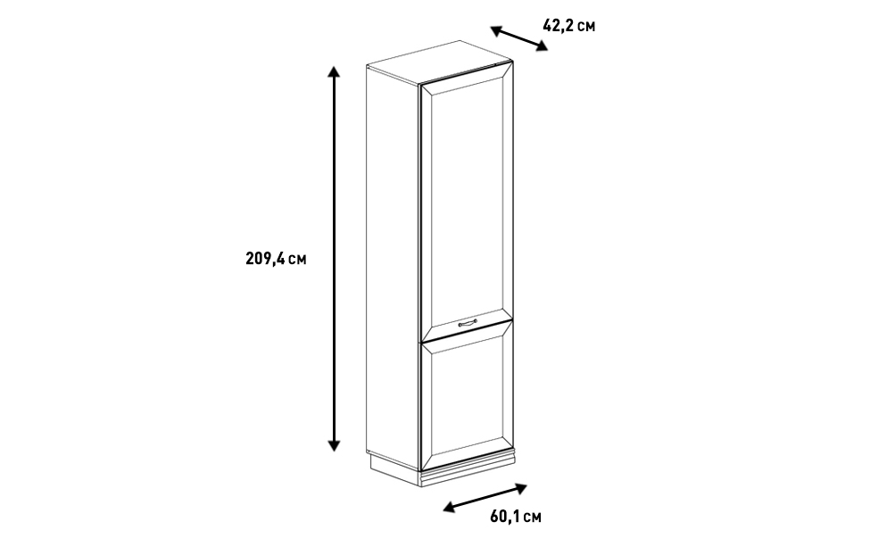 Шкафы-пеналы - изображение №5 "Шкаф Адажио"  на www.Angstrem-mebel.ru