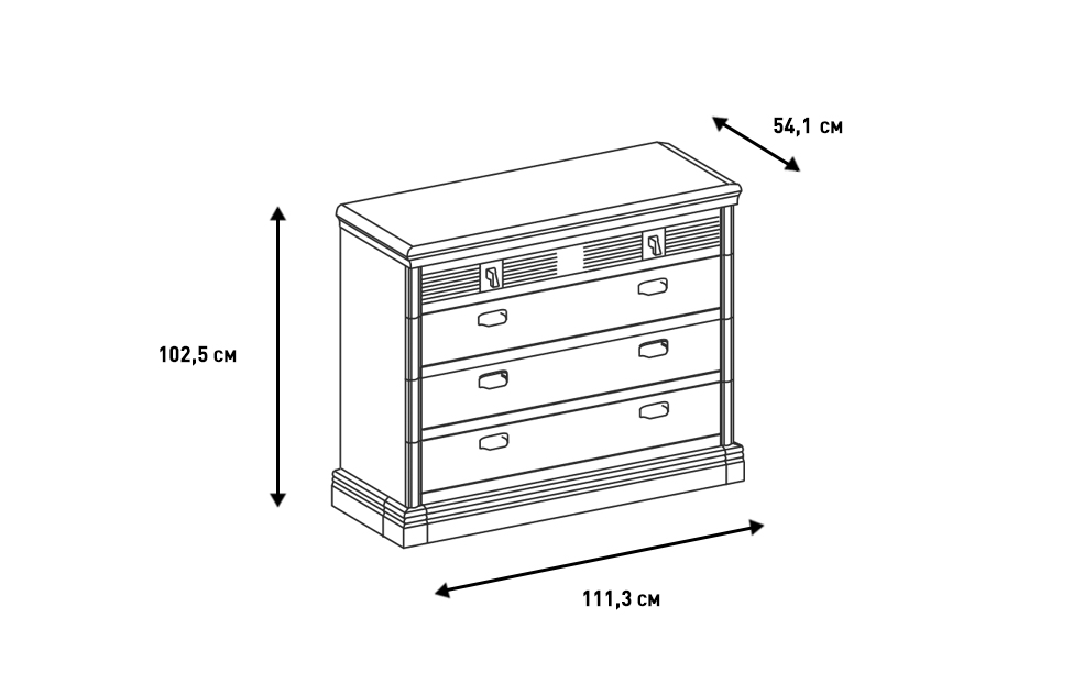 Комоды - изображение №8 "Комод Изотта с выдвижными ящиками"  на www.Angstrem-mebel.ru