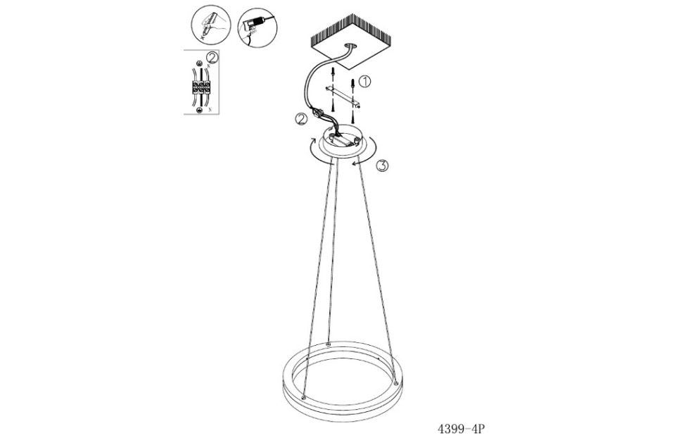 Люстры - изображение №6 "Подвесная люстра Cirkler (золото) D400*H100/1500 LED*21W"  на www.Angstrem-mebel.ru
