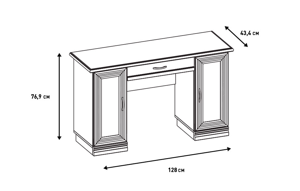 Туалетные столы - изображение №11 "Стол туалетный Адажио"  на www.Angstrem-mebel.ru