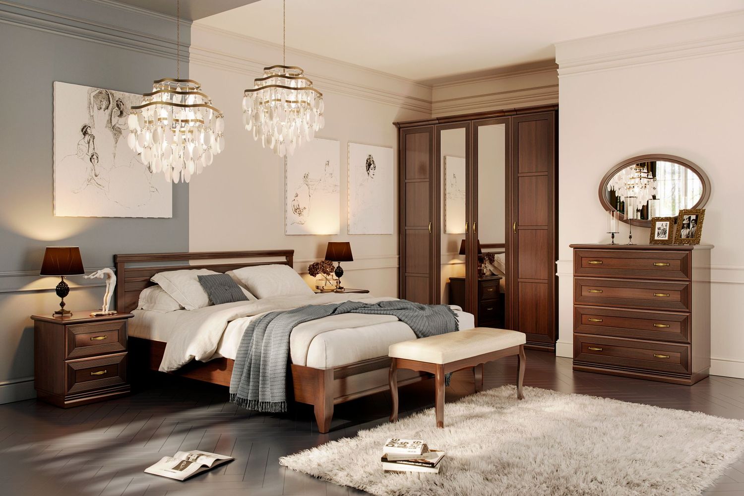 Комоды - изображение №7 "Комод Адажио с выдвижными ящиками"  на www.Angstrem-mebel.ru