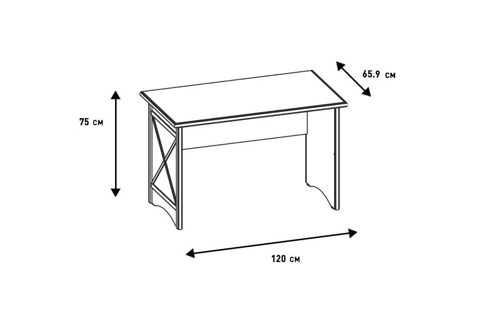 Письменные столы - изображение №5 "Письменный стол Кантри"  на www.Angstrem-mebel.ru
