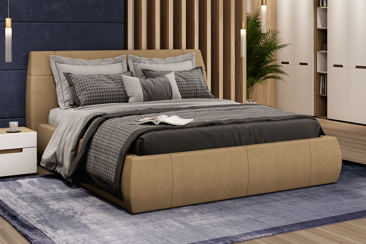 Двуспальные кровати - изображение №3 "Мягкая кровать Анри 160 х 200"  на www.Angstrem-mebel.ru