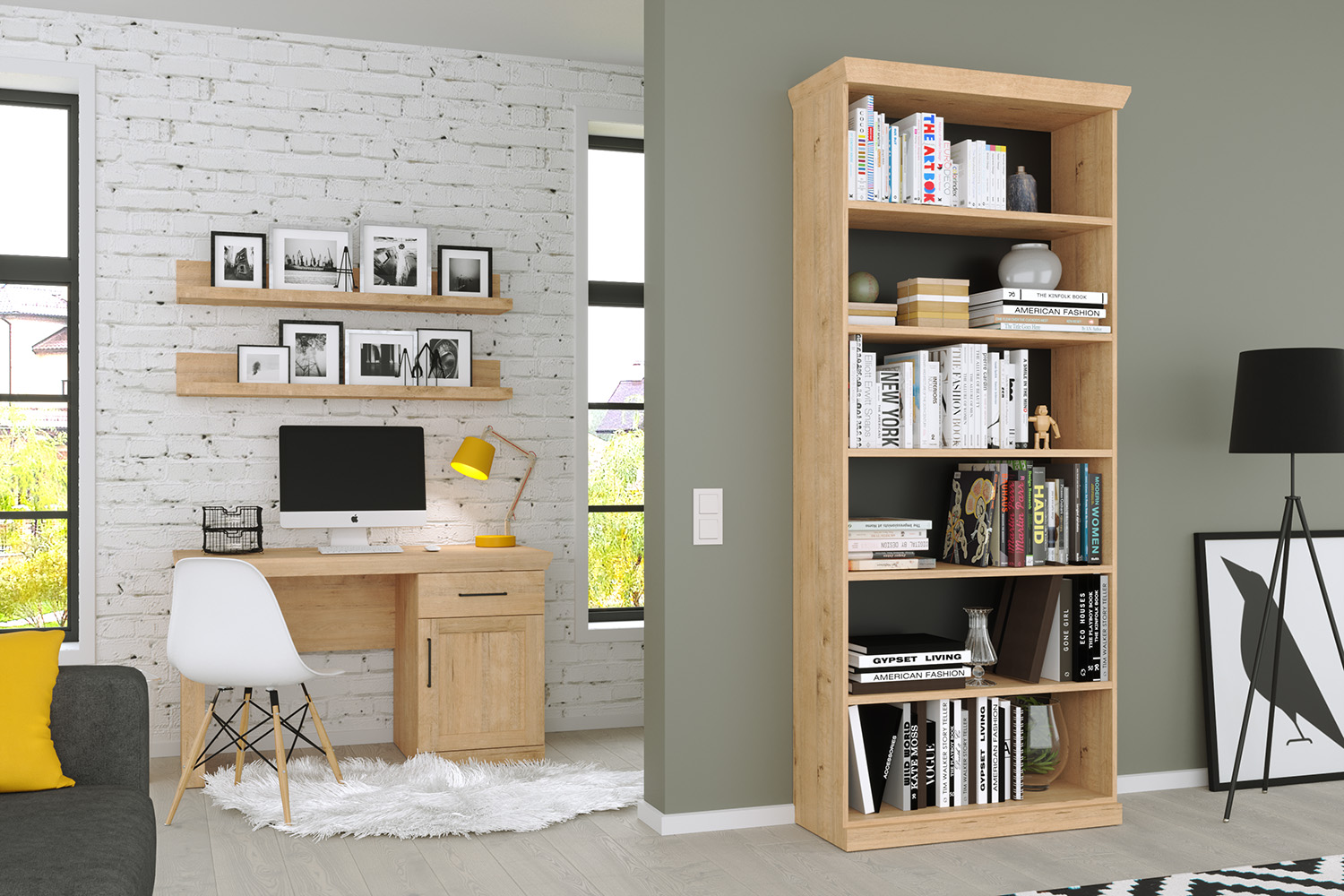 Письменные столы - изображение №4 "Письменный стол Магнум (левый)"  на www.Angstrem-mebel.ru