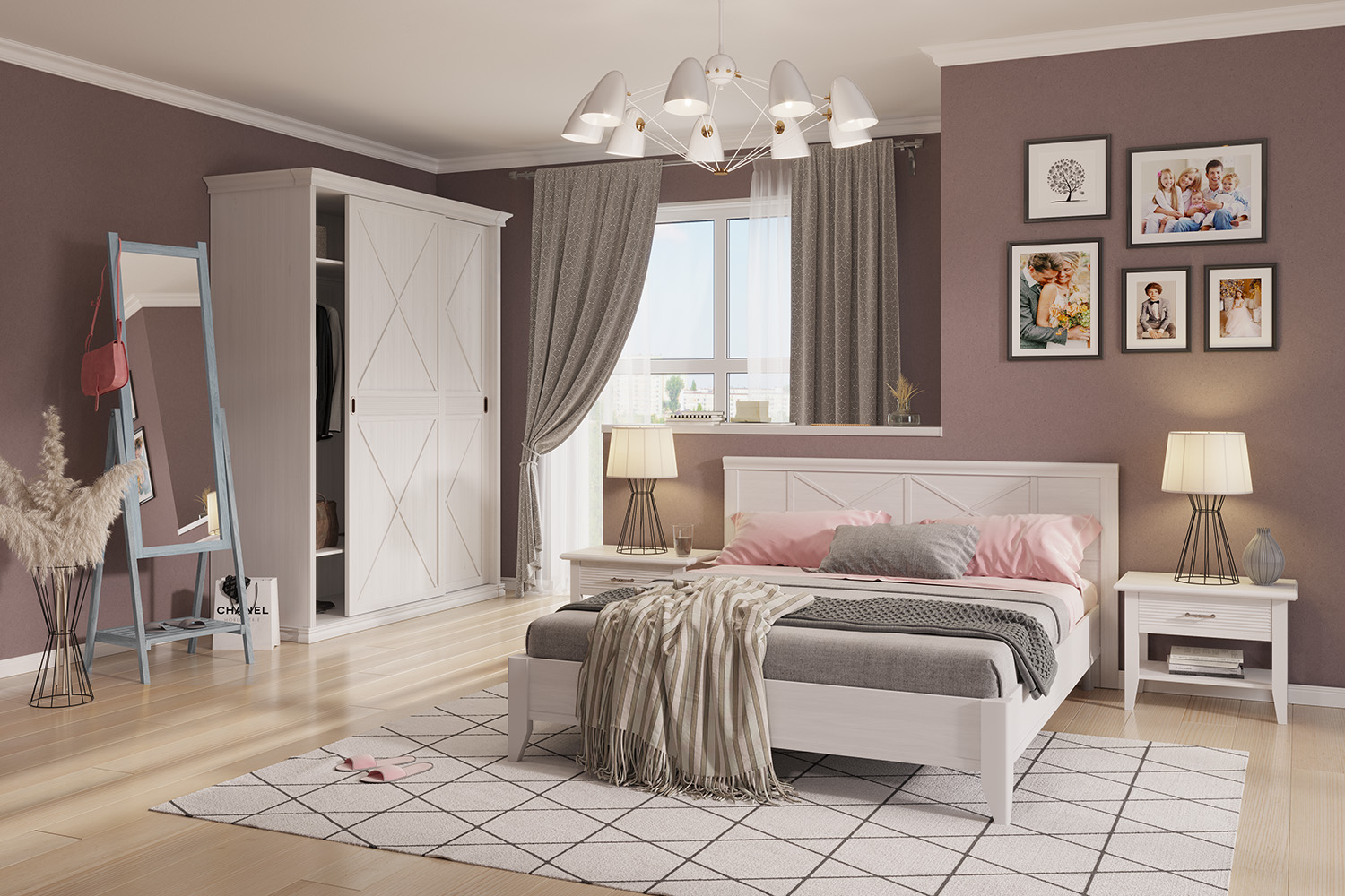 Двуспальные кровати - изображение №6 "Кровать Кантри 180 х 200"  на www.Angstrem-mebel.ru