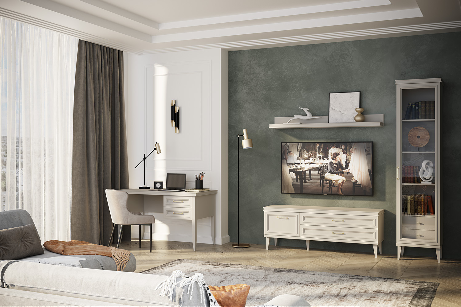 Полки - изображение №4 "Полка навесная Орландо"  на www.Angstrem-mebel.ru