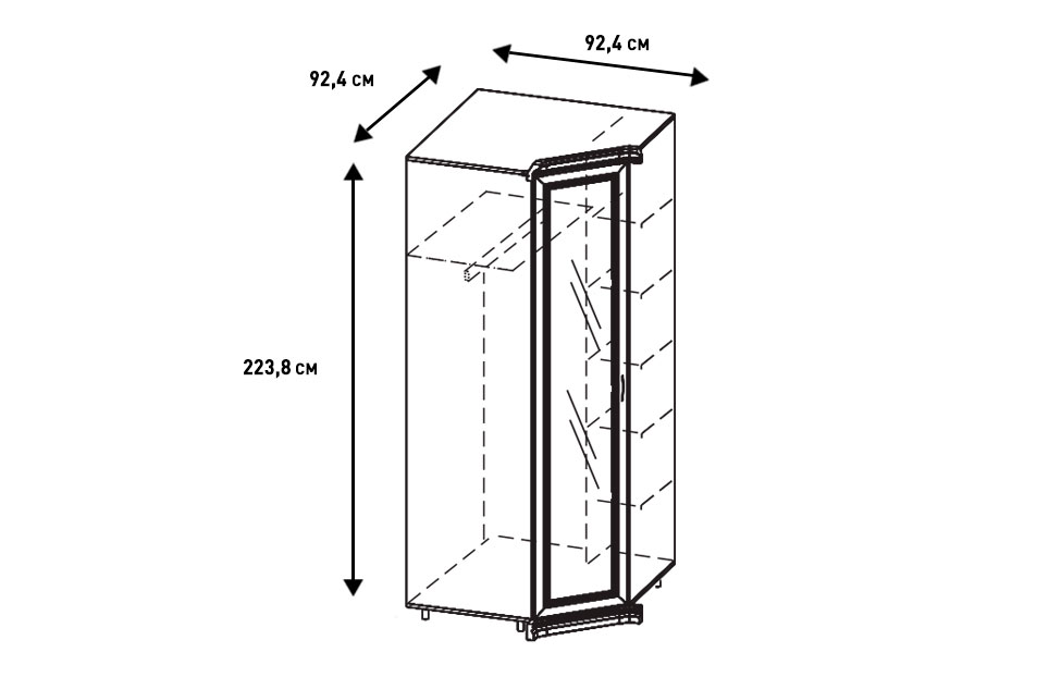 Угловые шкафы - изображение №8 "Угловой шкаф Адажио"  на www.Angstrem-mebel.ru