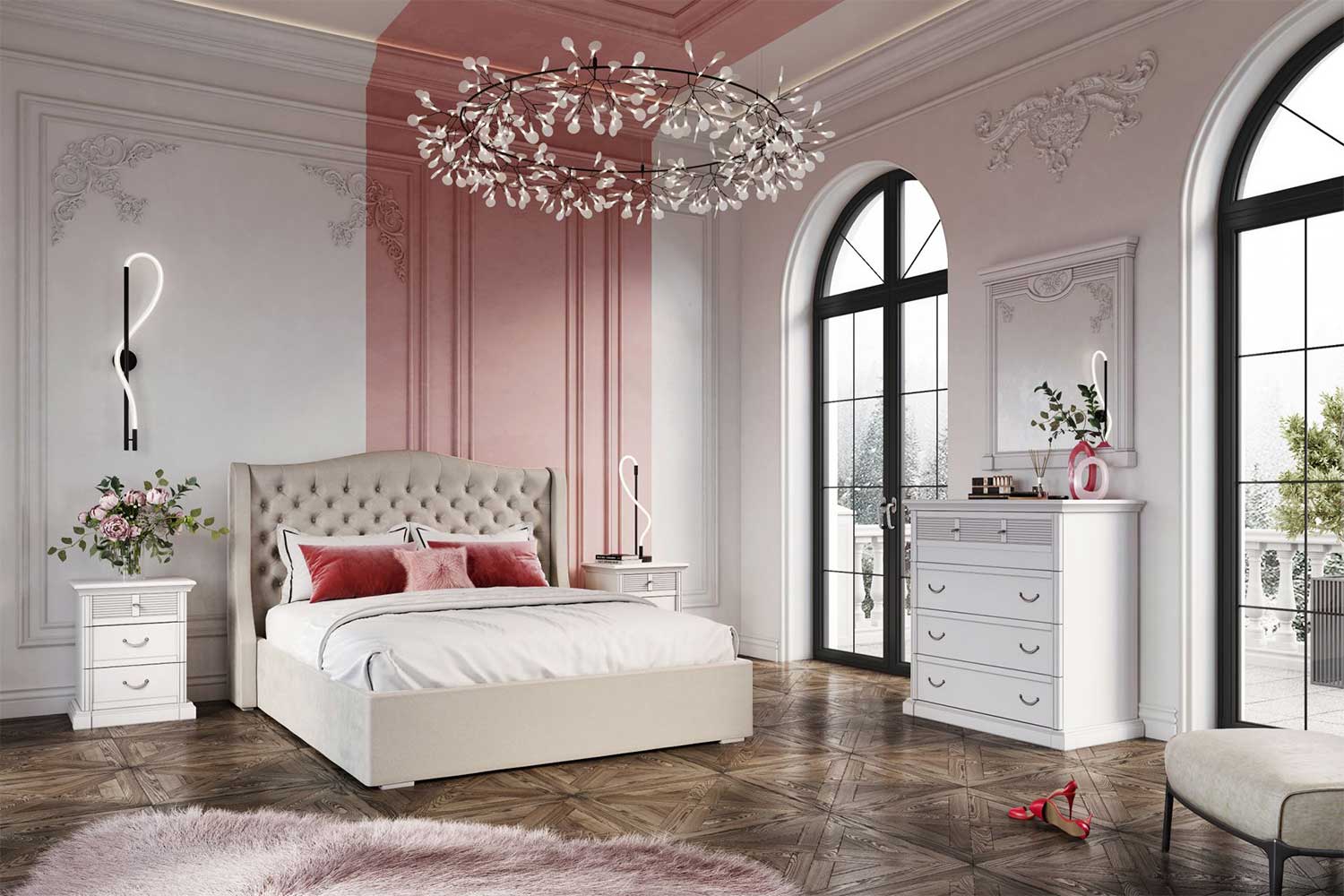 Двуспальные кровати - изображение №6 "Кровать Орнелла 160 х 200"  на www.Angstrem-mebel.ru