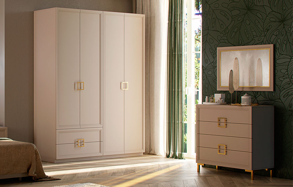 Комбинированные шкафы - изображение №4 "Шкаф Дольче с полкой, штангой и 2-мя выдвижными ящиками"  на www.Angstrem-mebel.ru